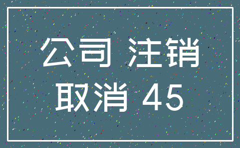 公司 注销_取消 45