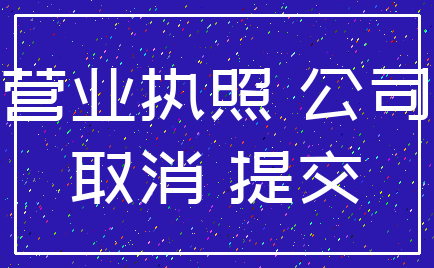 营业执照 公司_取消 提交