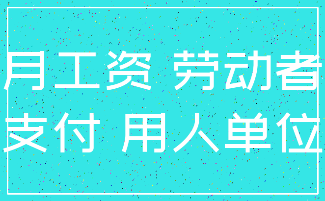 月工资 劳动者_支付 用人单位