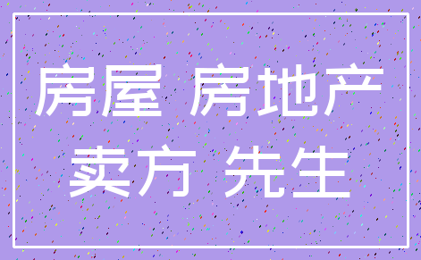 房屋 房地产_卖方 先生