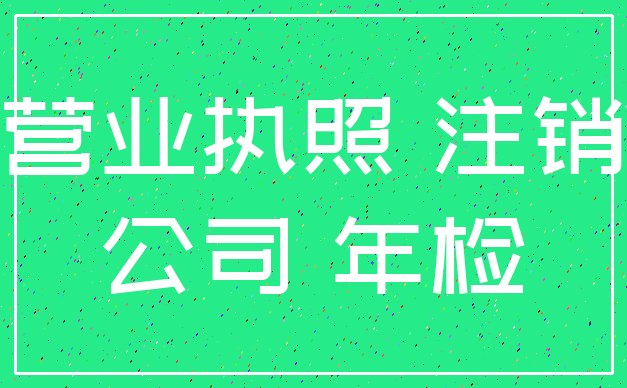 营业执照 注销_公司 年检