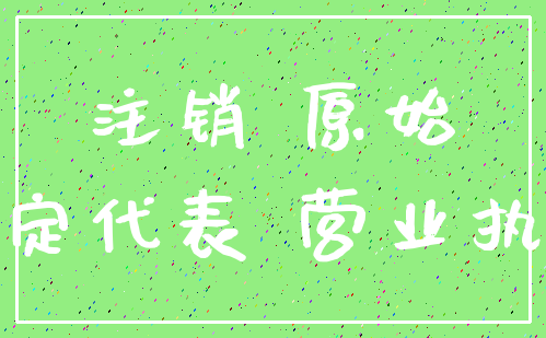 注销 原始_法定代表 营业执照