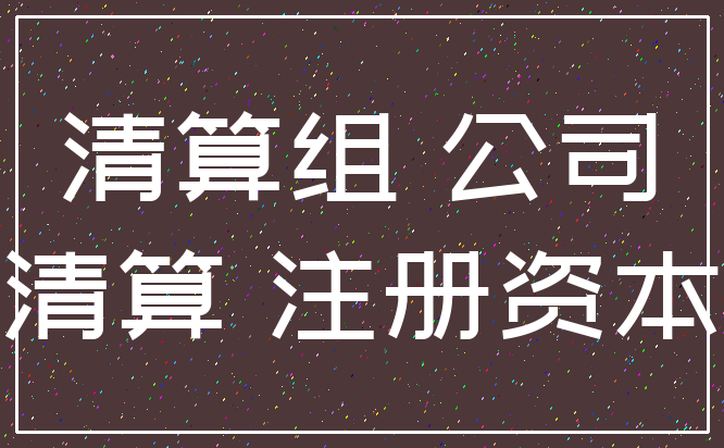 清算组 公司_清算 注册资本