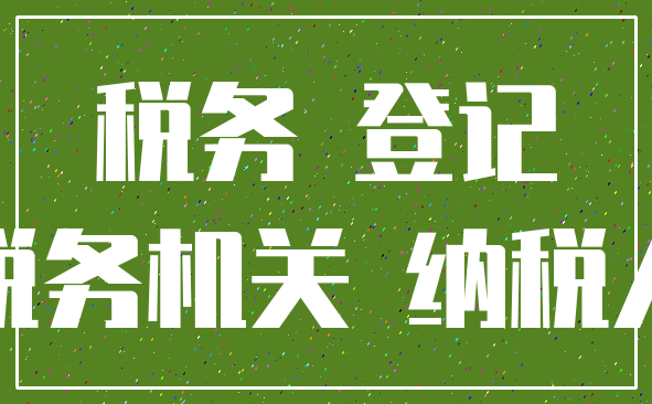 税务 登记_税务机关 纳税人