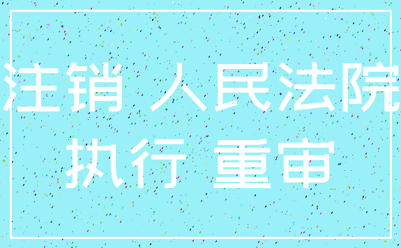 注销 人民法院_执行 重审
