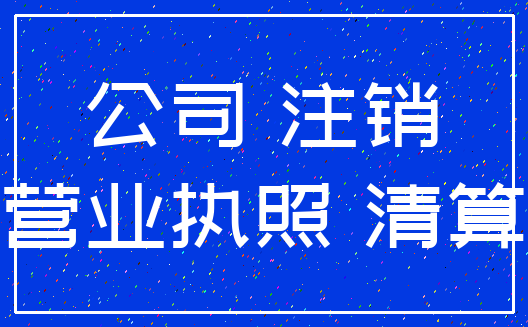 公司 注销_营业执照 清算