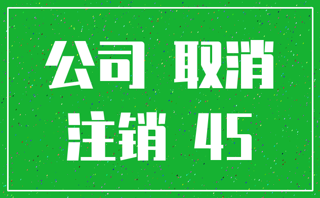 公司 取消_注销 45