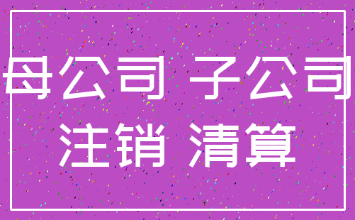 母公司 子公司_注销 清算
