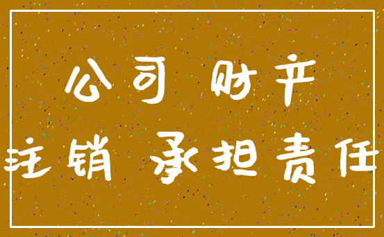 公司 财产_注销 承担责任