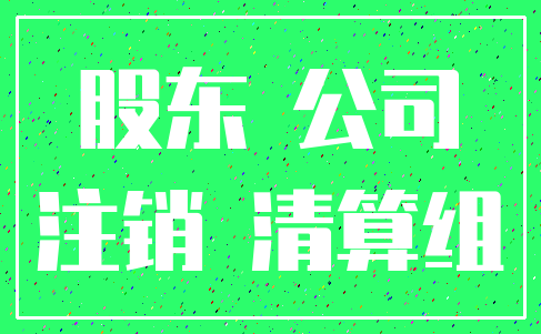股东 公司_注销 清算组