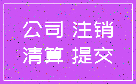 公司 注销_清算 提交
