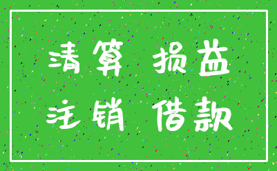清算 损益_注销 借款