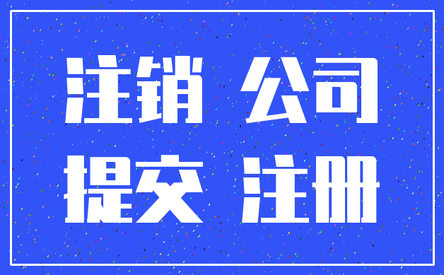 注销 公司_提交 注册