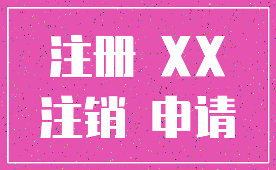 注册 XX_注销 申请