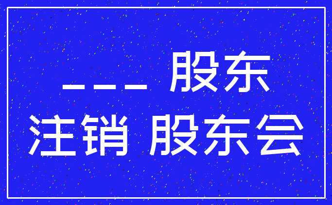 ___ 股东_注销 股东会