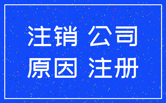 注销 公司_原因 注册