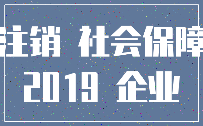 注销 社会保障_2019 企业