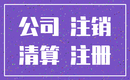 公司 注销_清算 注册