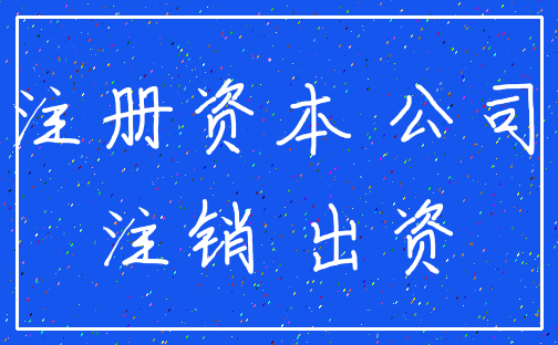 注册资本 公司_注销 出资