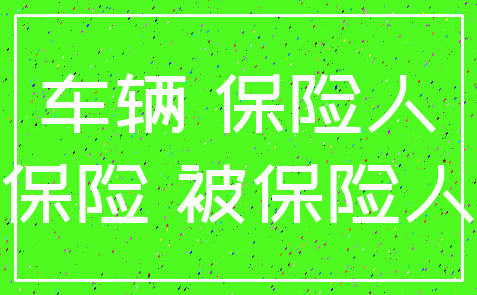 车辆 保险人_保险 被保险人