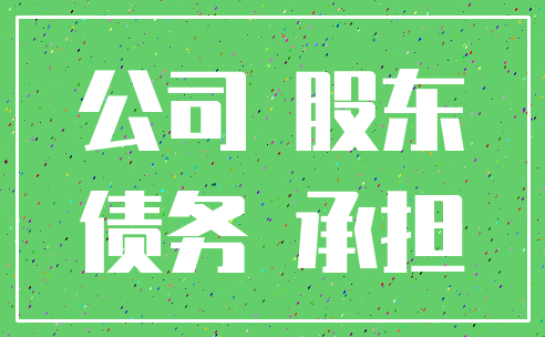 公司 股东_债务 承担