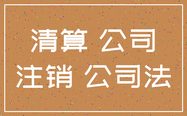 清算 公司_注销 公司法