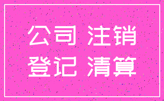 公司 注销_登记 清算