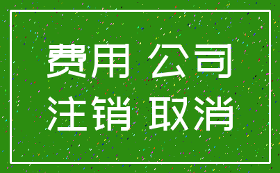 费用 公司_注销 取消