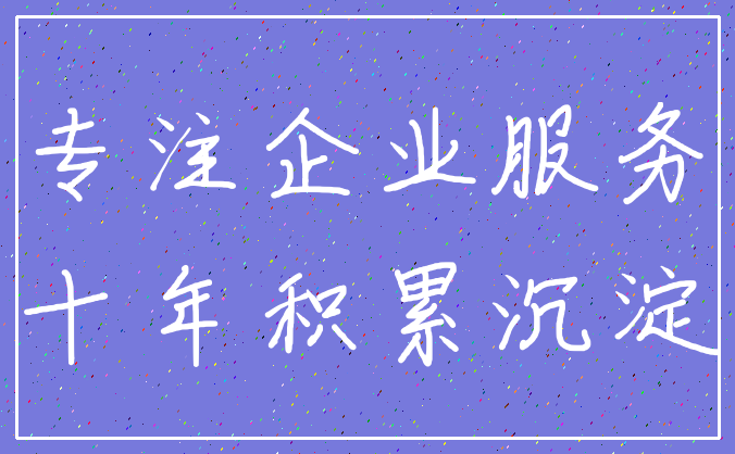 专注企业服务_十年积累沉淀