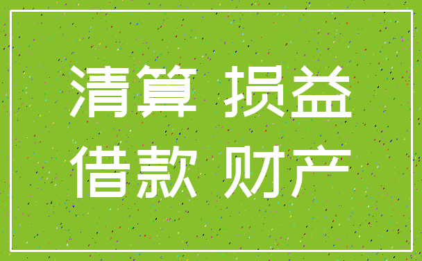 清算 损益_借款 财产