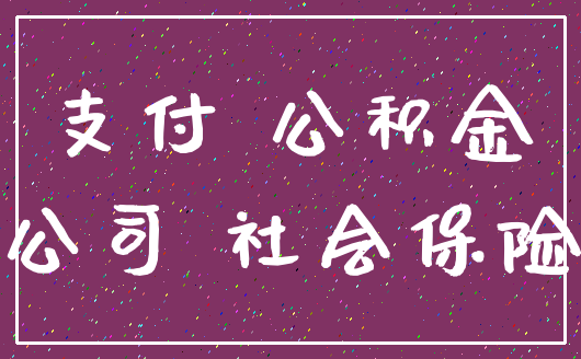 支付 公积金_公司 社会保险