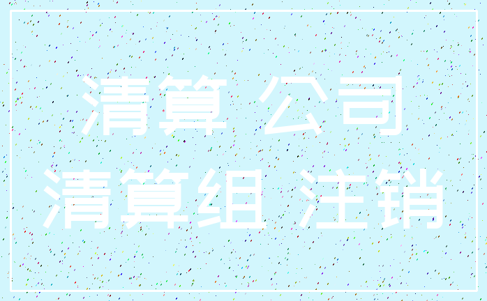 清算 公司_清算组 注销