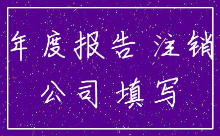 年度报告 注销_公司 填写