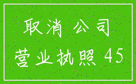 取消 公司_营业执照 45