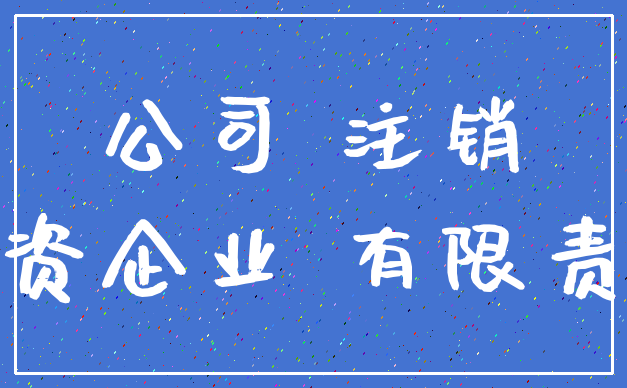 公司 注销_独资企业 有限责任