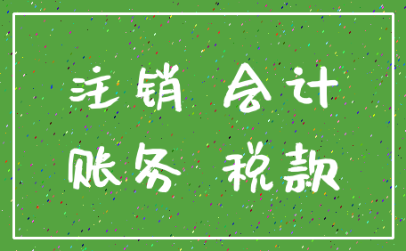 注销 会计_账务 税款