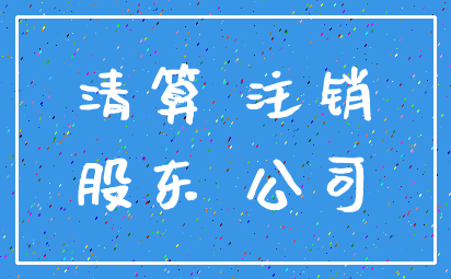 清算 注销_股东 公司