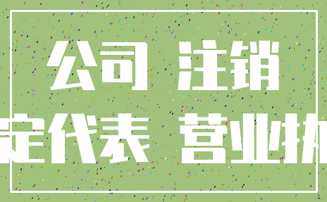 公司 注销_法定代表 营业执照