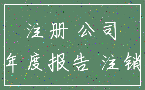 注册 公司_年度报告 注销