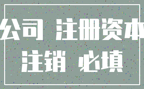 公司 注册资本_注销 必填
