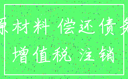 原材料 偿还债务_增值税 注销