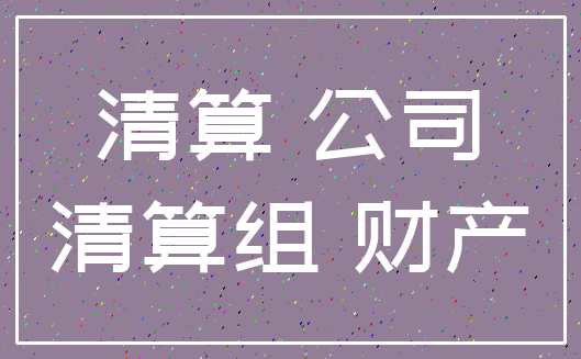 清算 公司_清算组 财产