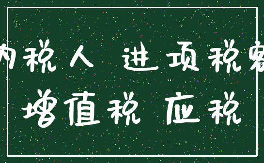 纳税人 进项税额_增值税 应税