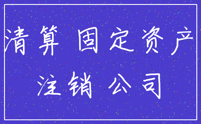 清算 固定资产_注销 公司