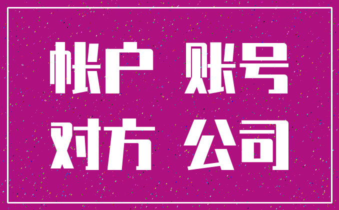 帐户 账号_对方 公司