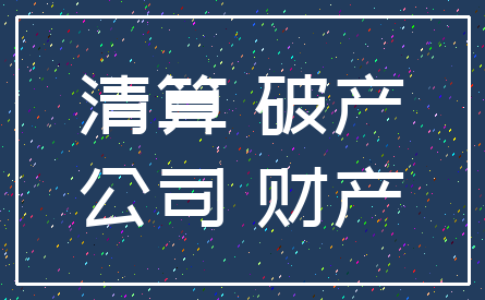 清算 破产_公司 财产