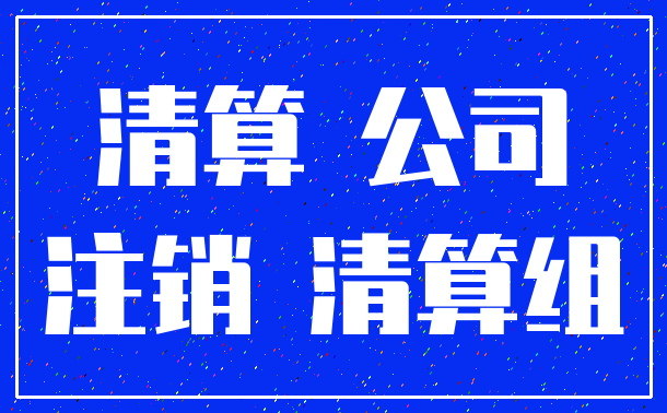 清算 公司_注销 清算组
