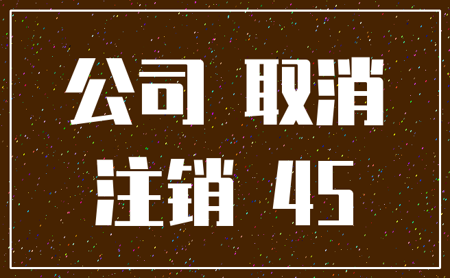 公司 取消_注销 45