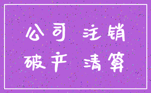 公司 注销_破产 清算