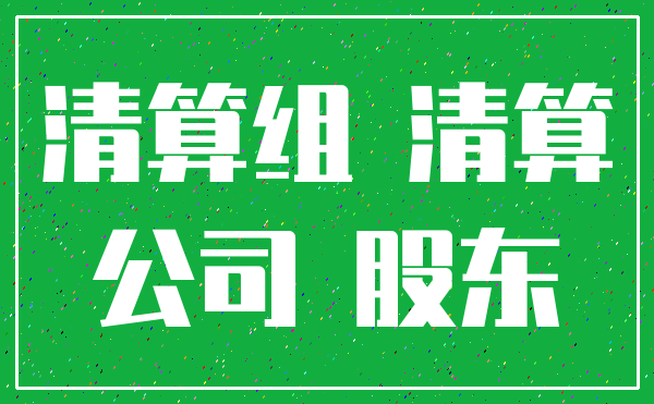 清算组 清算_公司 股东